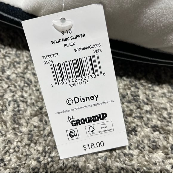 Nightmare Before Christmas Womens Slip On Slippers Size 9/10 - Picture 3 of 5